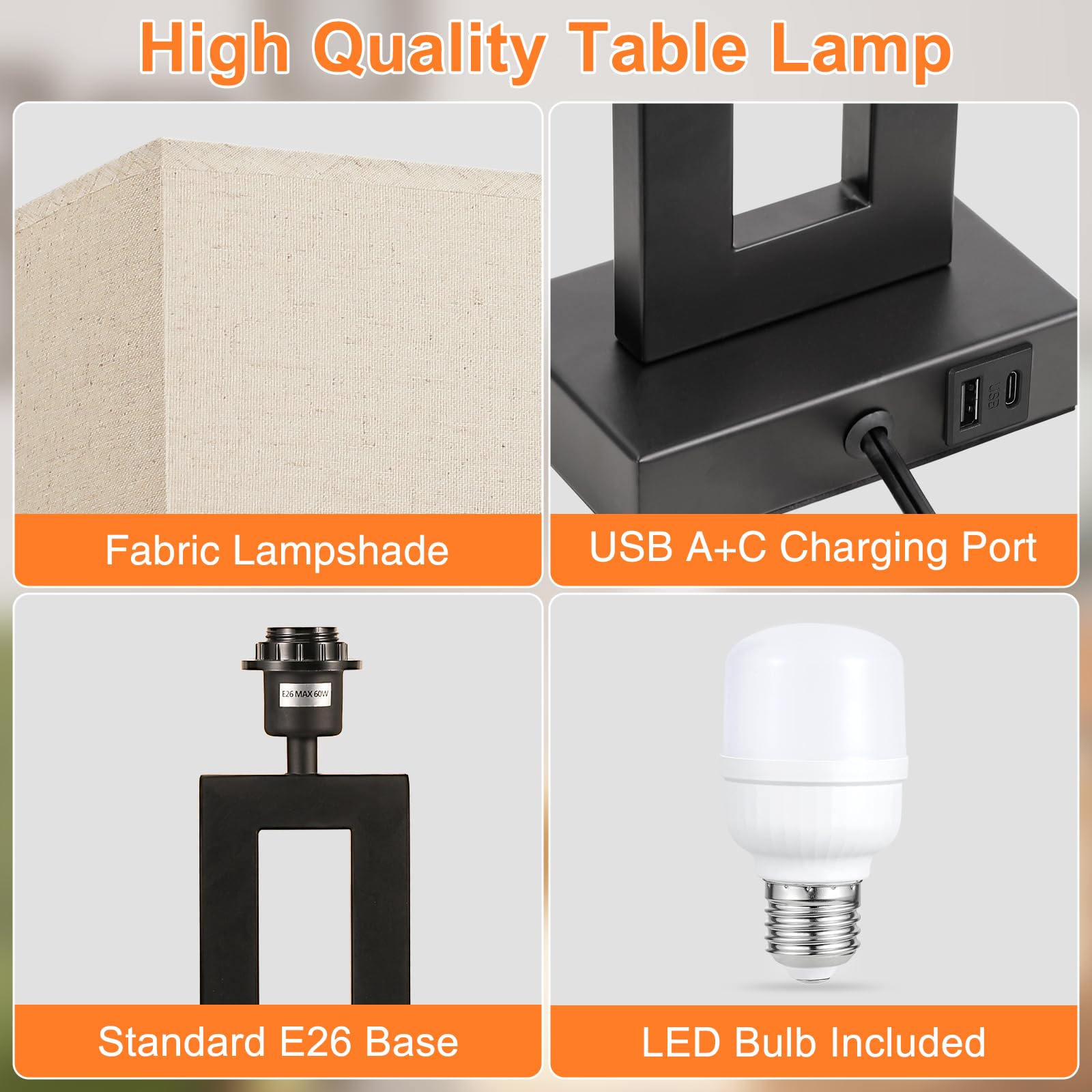 Seealle bedroom lamps easy 3-step installation for quick setup.