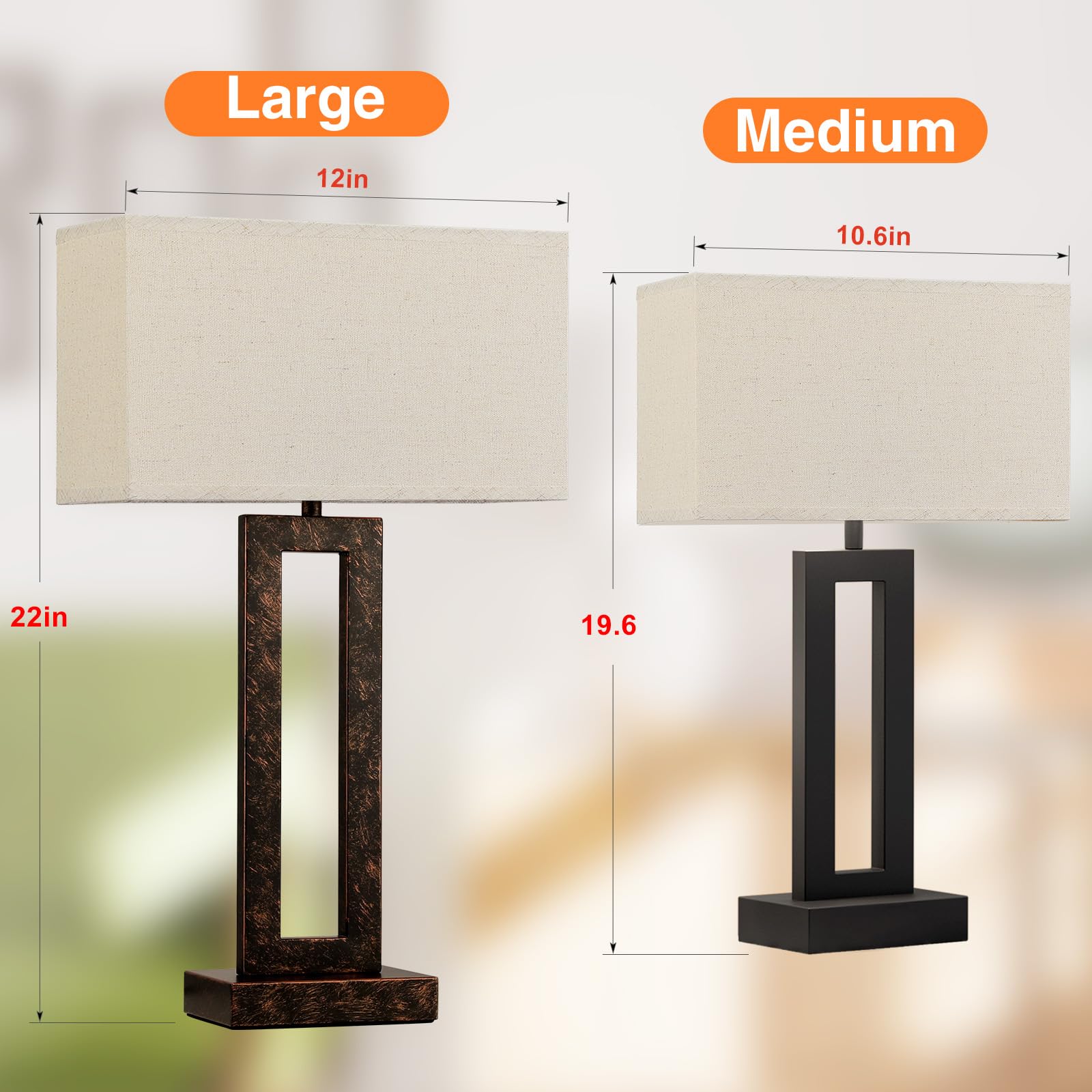 Seealle bedside lamp with touch-control base for easy brightness tweaks