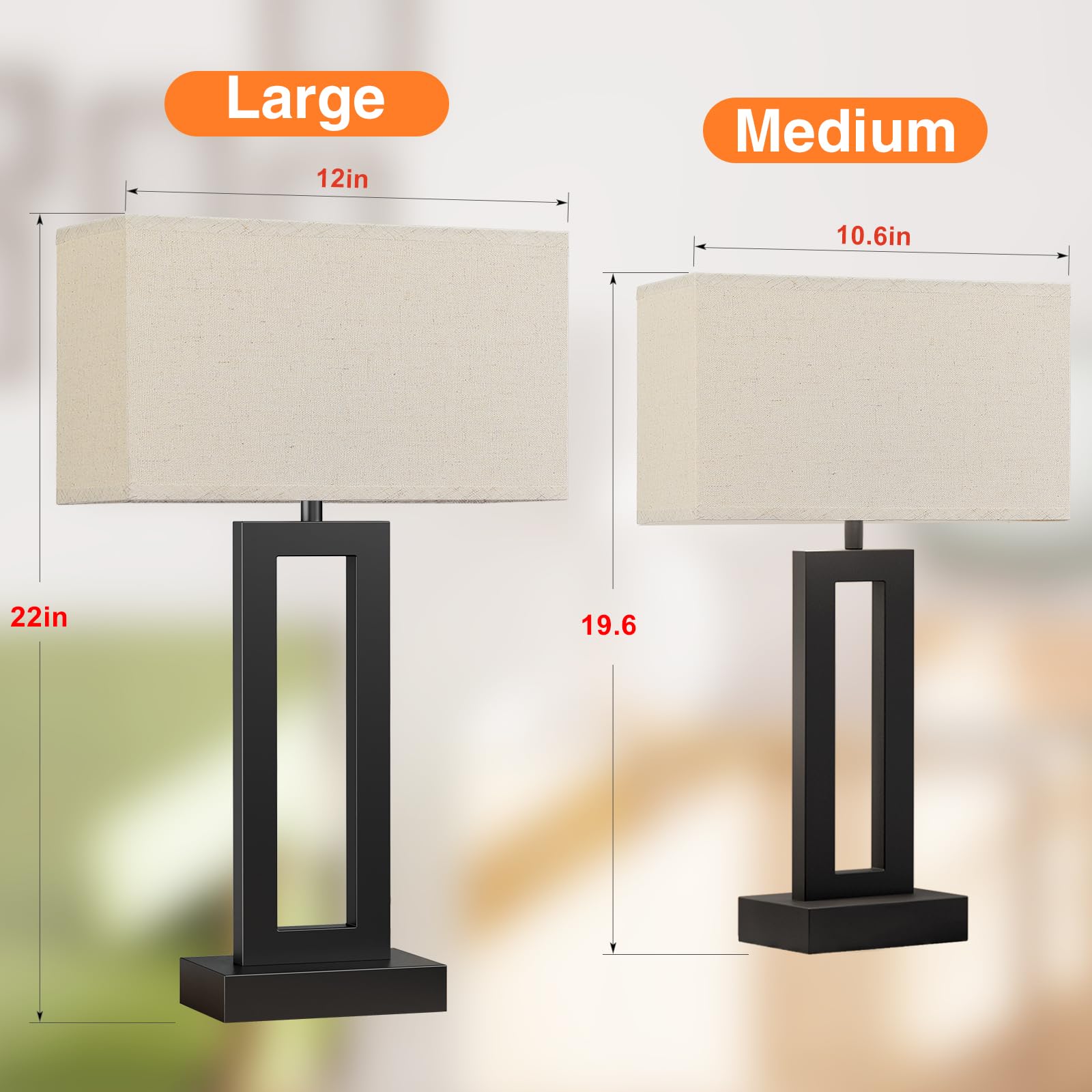 Seealle bedside lamp showing USB-C and USB-A ports for convenient charging.