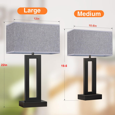 Seealle bedside lamps with touch control and USB-C/USB-A ports for convenient charging.