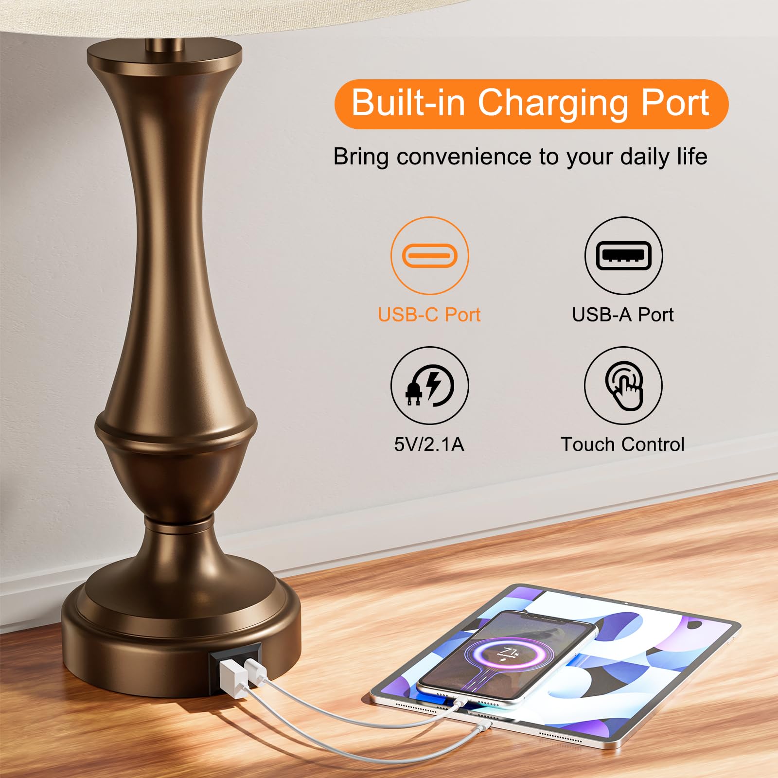 Seealle E26 LED bulbs included provide flicker-free illumination.
