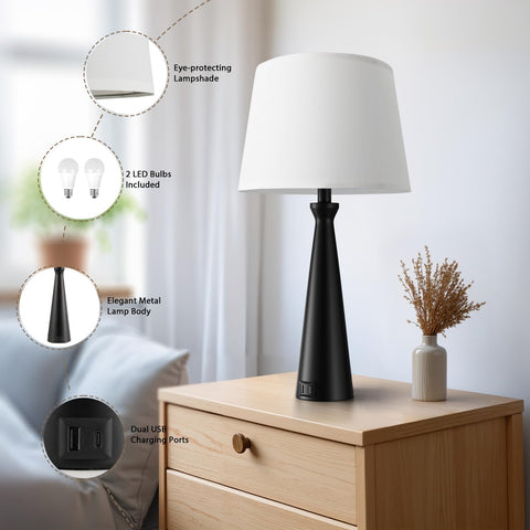 Seealle easy-install table lamp ships with simple assembly steps.