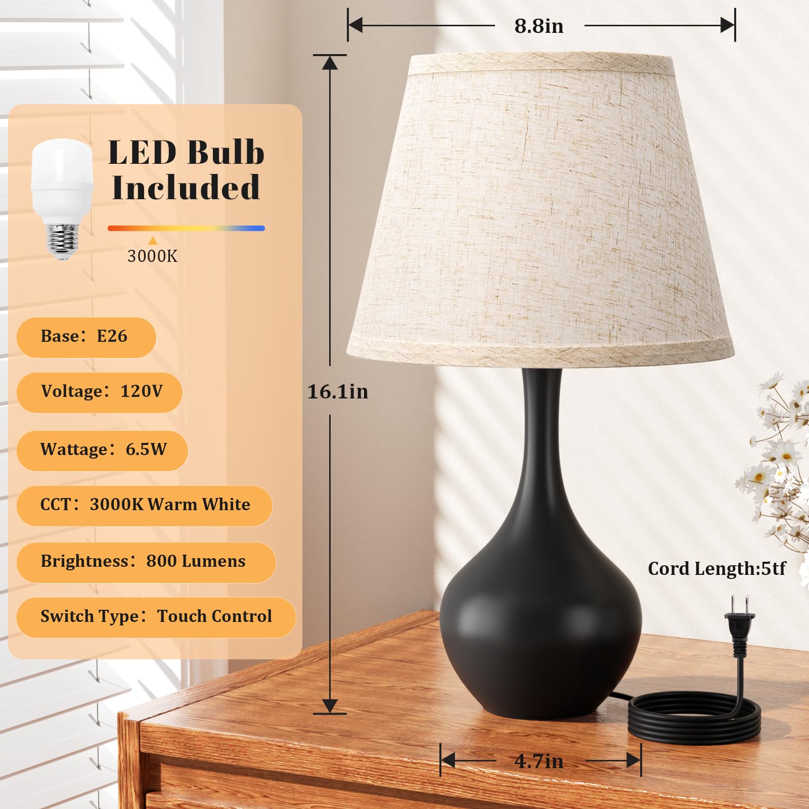 Seealle kids room safe lamp offers simple night light options for bedtime