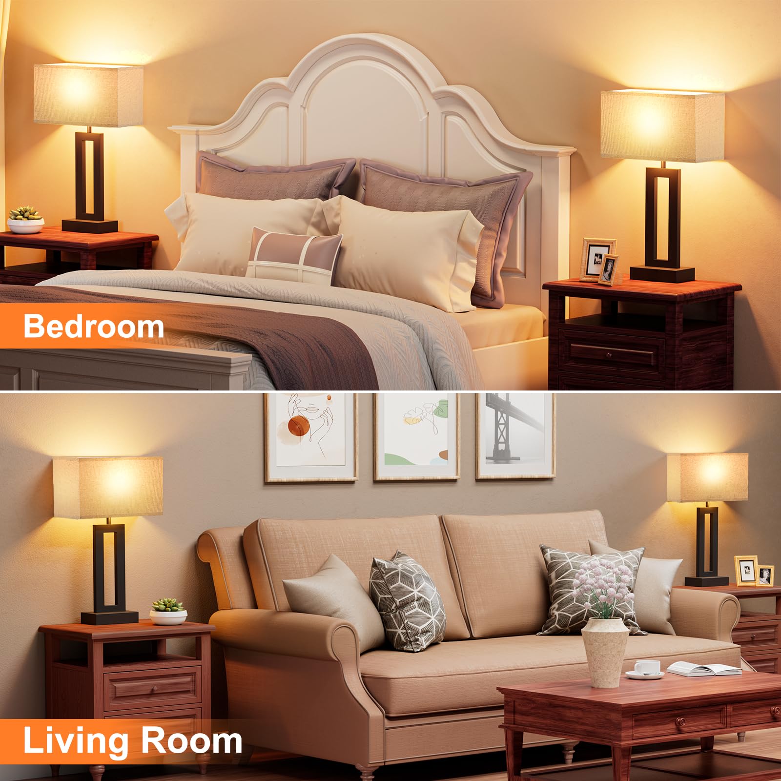 Seealle included LED bulbs providing flicker-free illumination