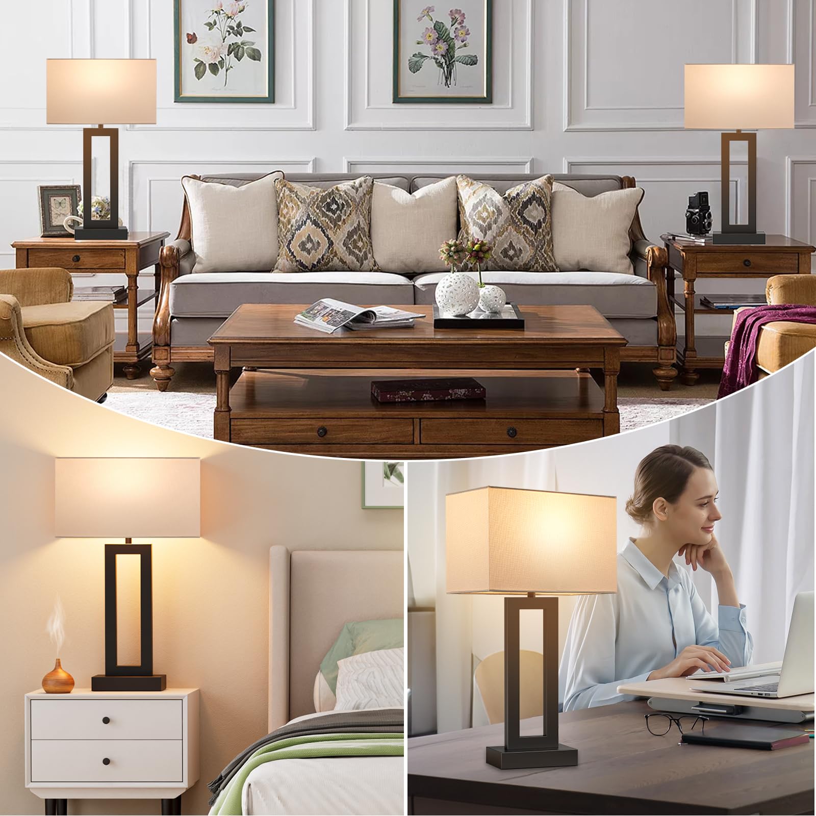 Seealle living room end table setup suitable for bedrooms or desks.