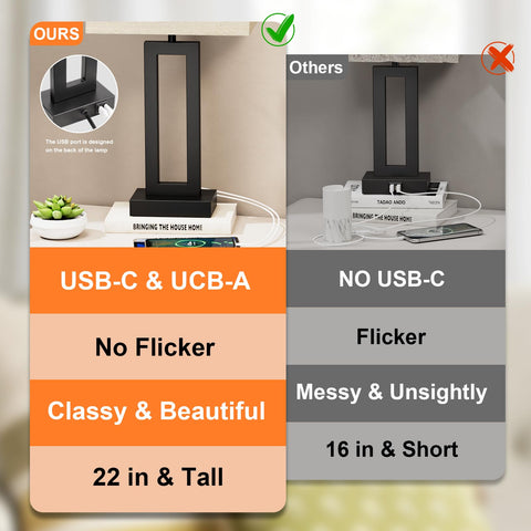 Seealle living room lamps 2-pack suitable for bedrooms or dorms.