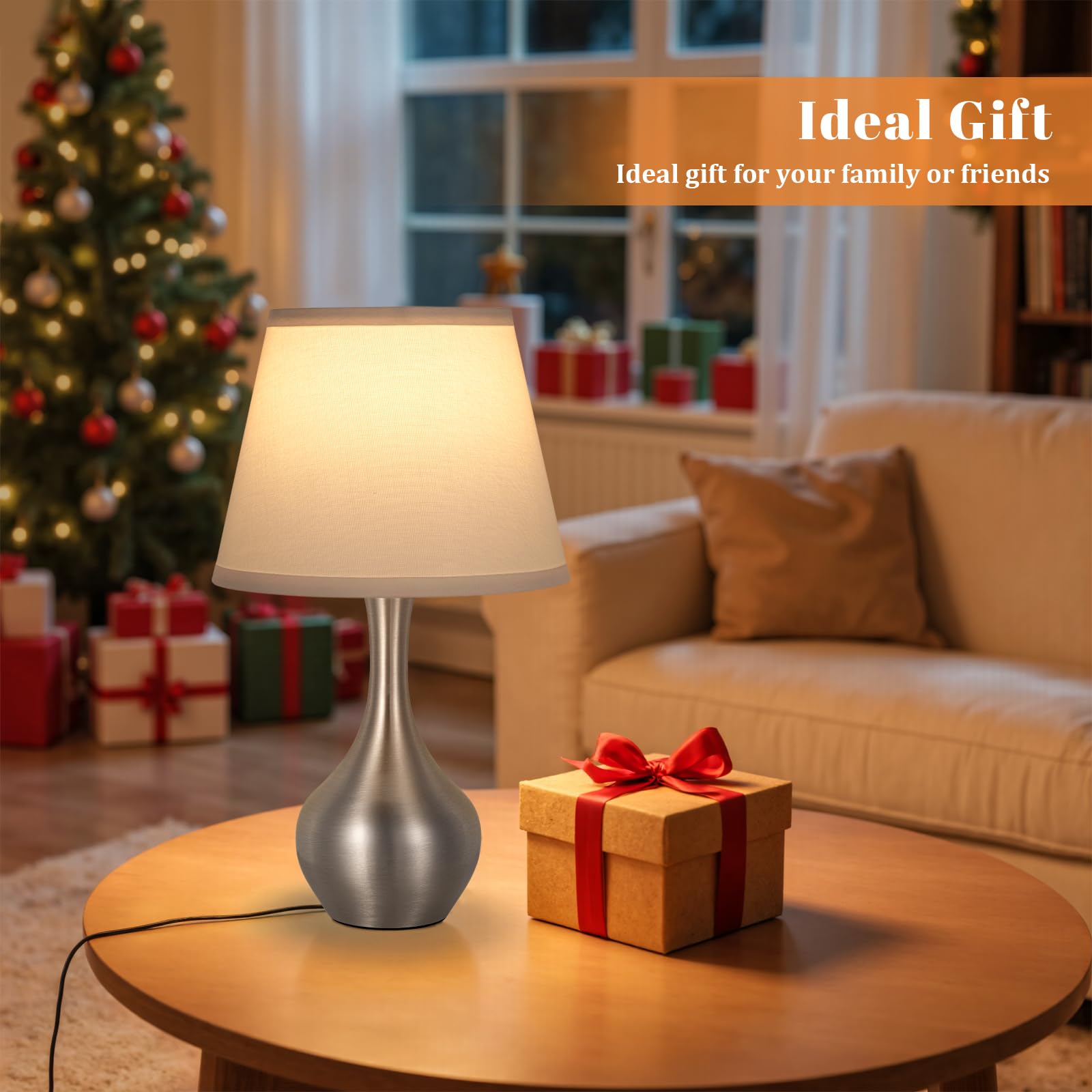 Seealle Nightstand Lamp in low light for cozy evenings