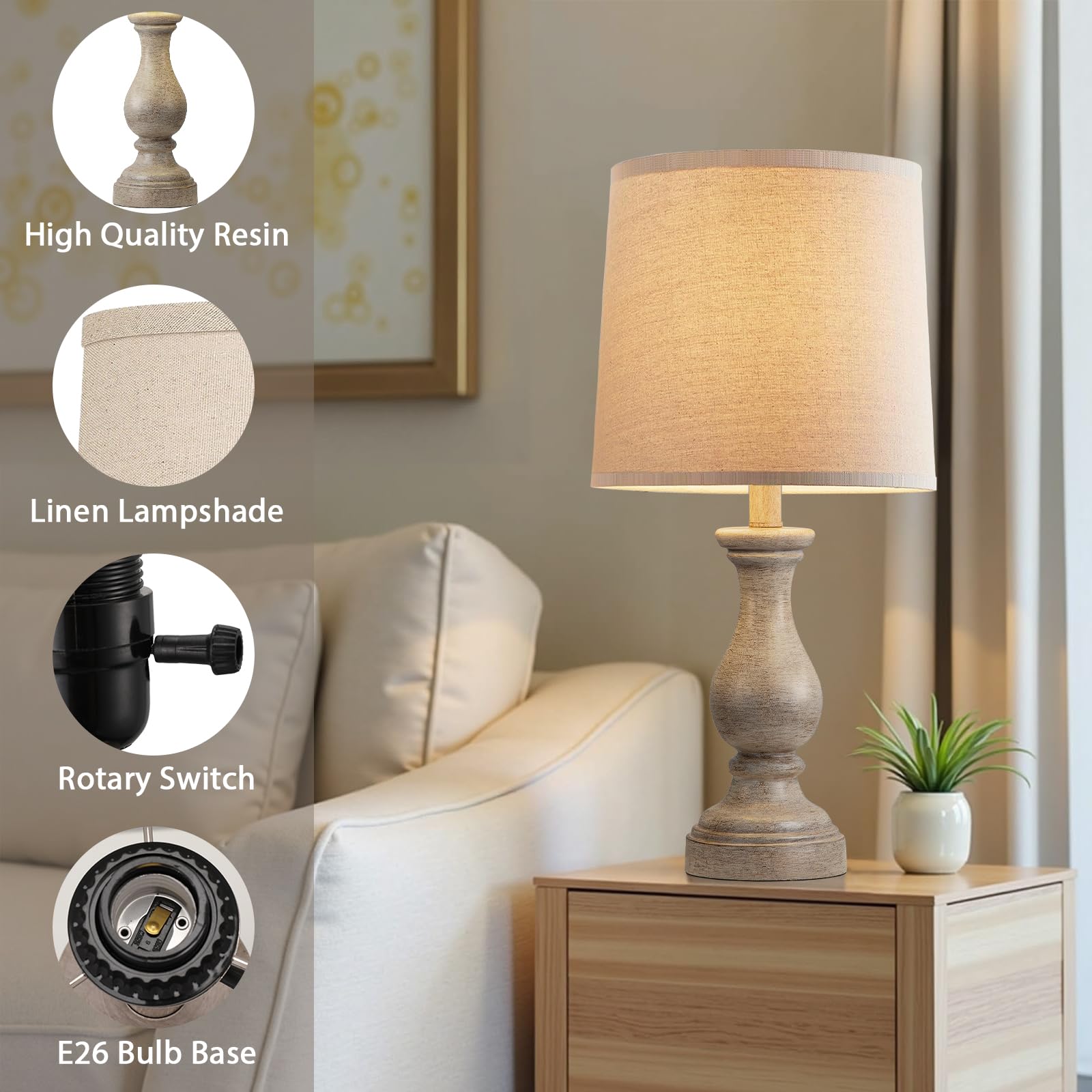 Seealle lamp featuring retro-striped resin detailing for vintage flair