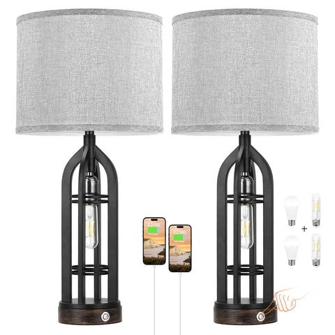 Seealle lamp for bedroom nightstand with stylish task lighting