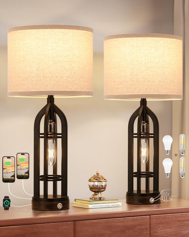 Seealle table lamp on nightstand suitable for desks and cozy reading nooks.