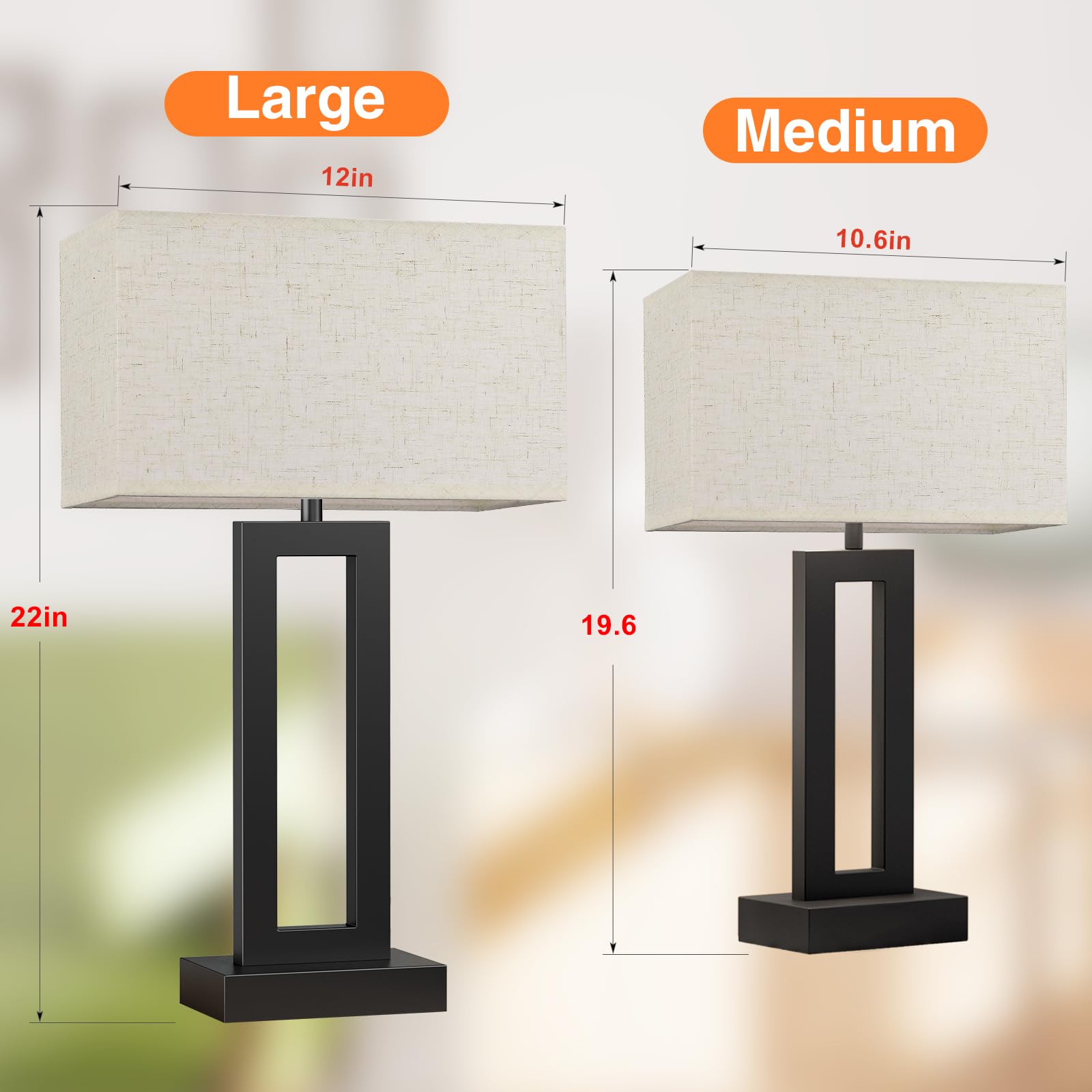 Seealle touch controlled lamps with dimmable brightness for quick mood shifts