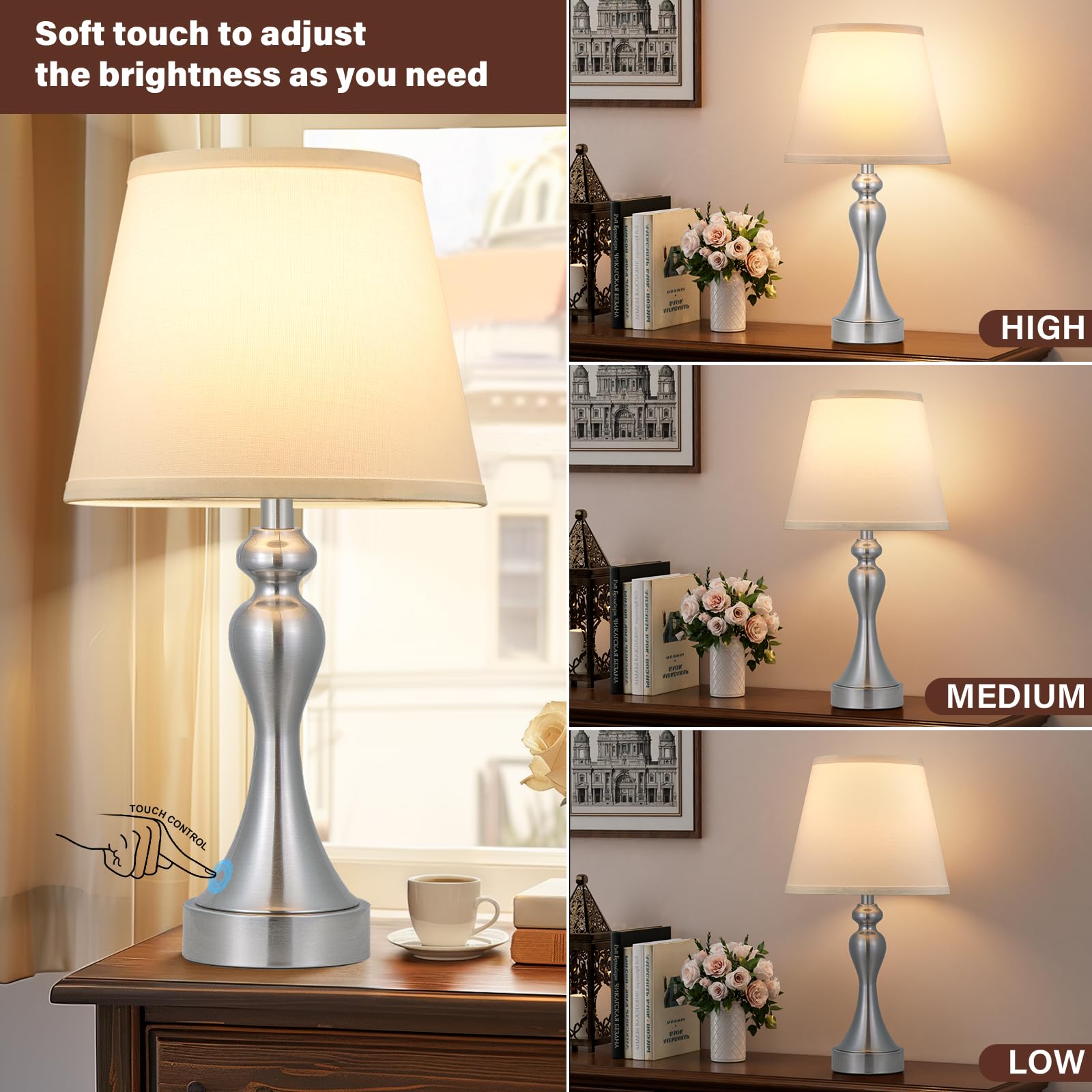 Seealle 3 way dimmable lighting creates ambiance for reading or relaxing