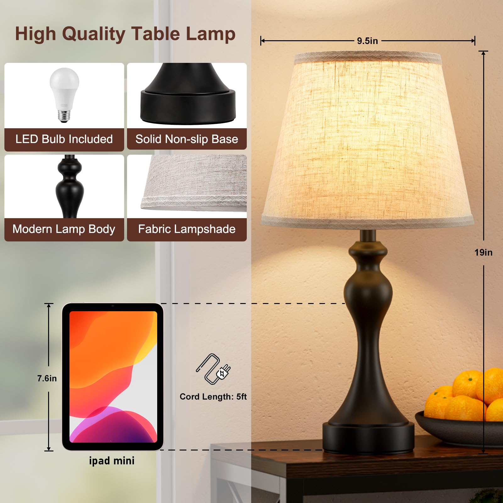 Seealle Touch Lamps install easily without tools for fast setup