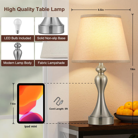 Seealle Touch Lamps easy assembly, no tools required