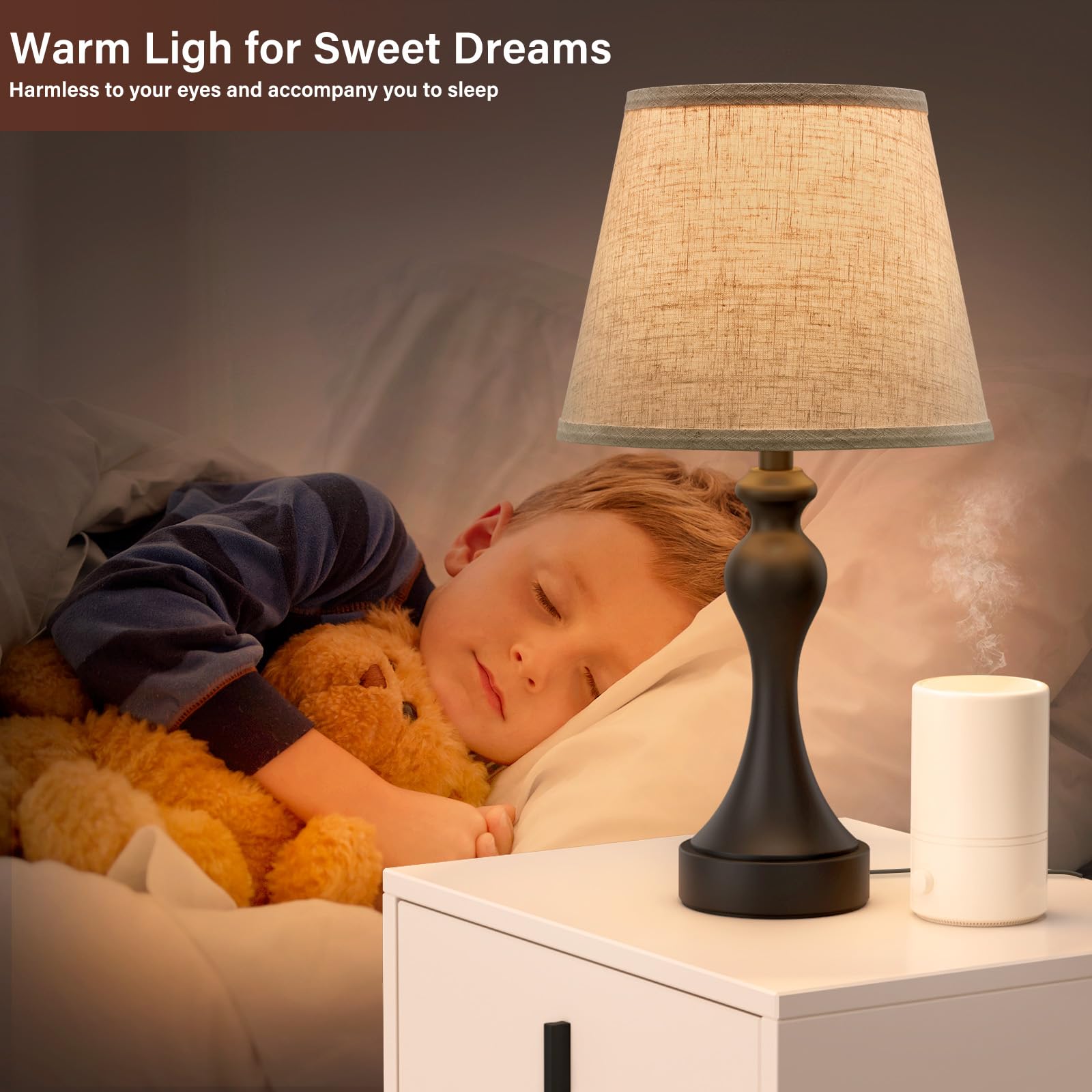 Seealle Touch Lamps with a metal base showcase modern decor and durability