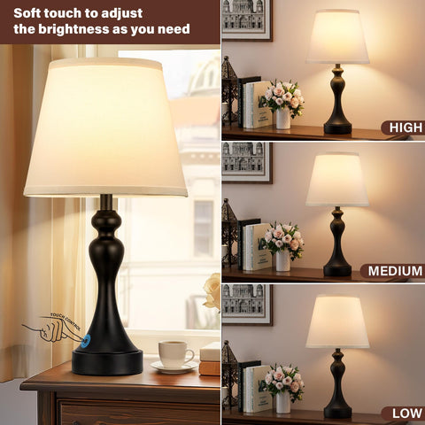 Seealle touch lamps with dimmed light for relaxed evenings