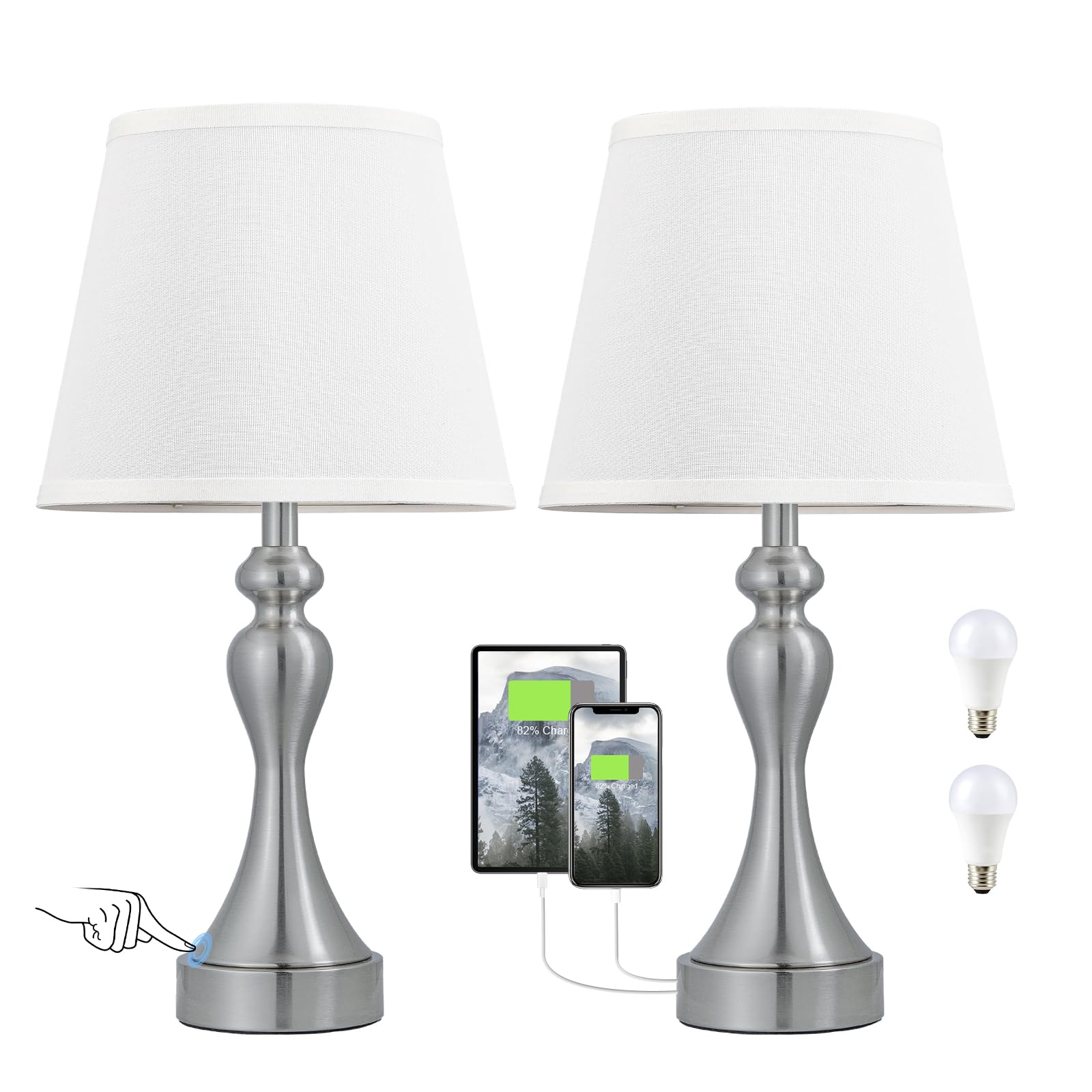 Seealle touch lamps deliver sleek minimal aesthetics with practical charging