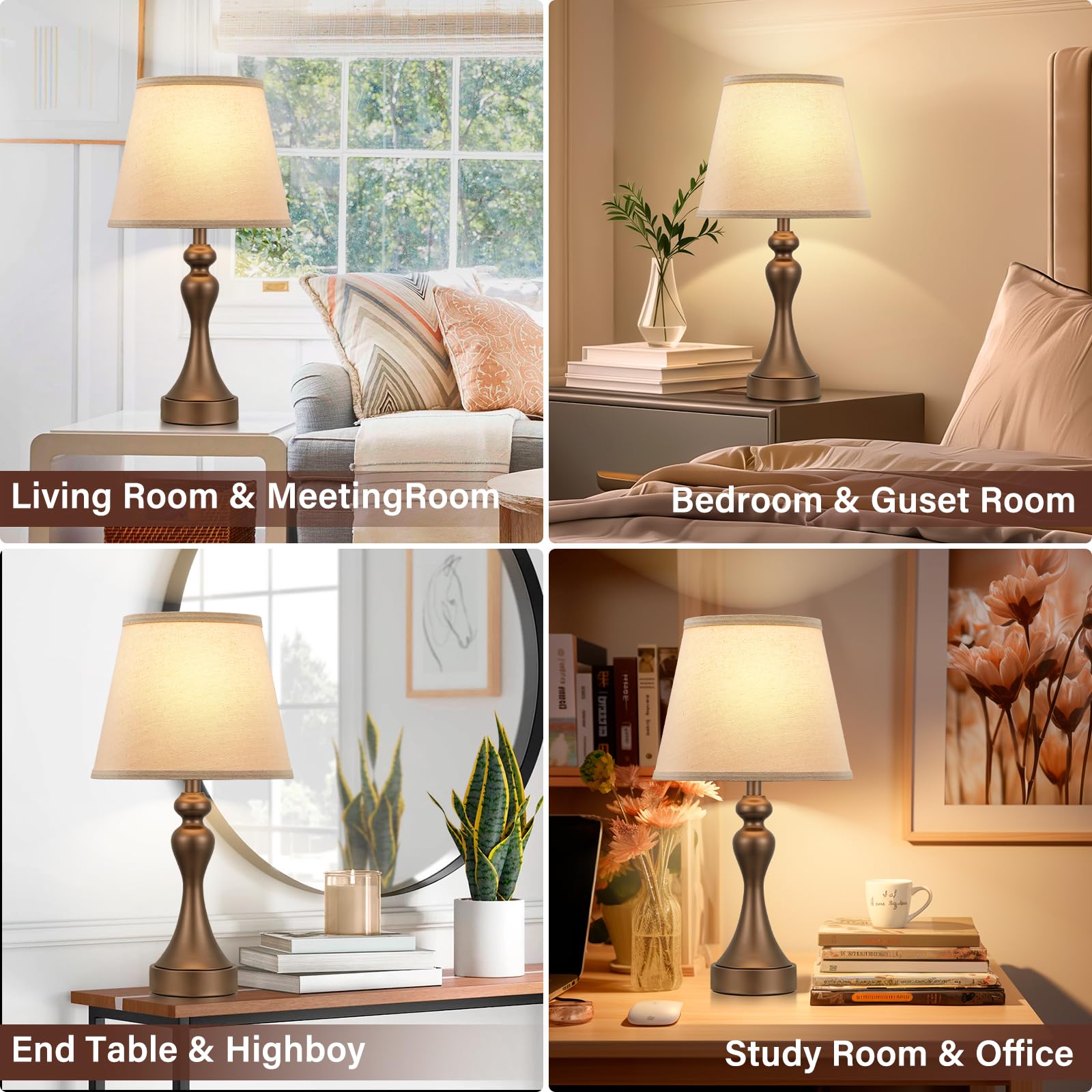 Dual USB ports on Seealle lamps enable easy charging at night.