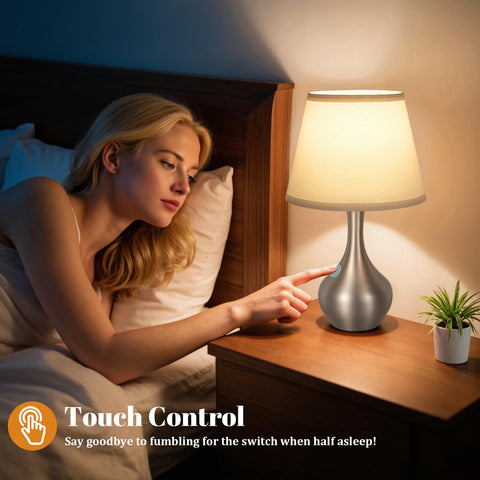 Seealle Touch Table Lamp apple-shaped base detail for style