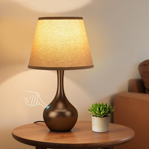 Seealle apple-base lamp enhances bedside decor with warm, adjustable light
