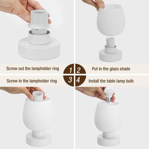 Compact Seealle Touch Table Lamp fits small nightstands and desks perfectly.