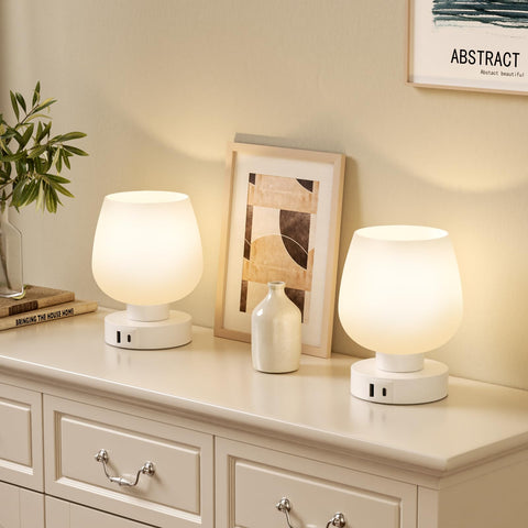 Seealle lamp close-up highlighting white opal glass shade diffusion