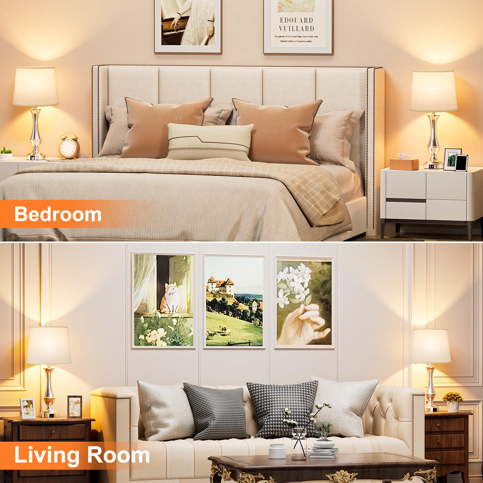 Seealle Upgraded Touch Lamps easy six-step installation for quick setup.