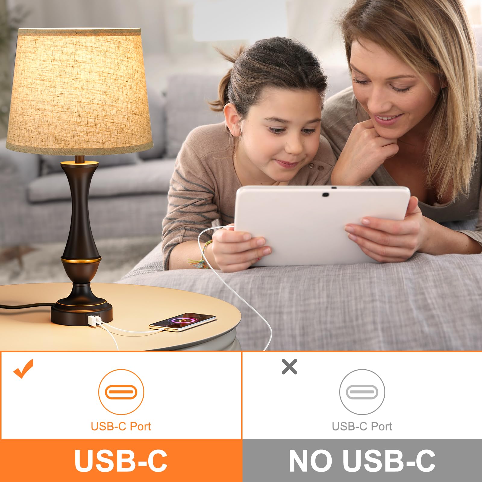 Seealle bedside lamps install quickly for a hassle-free setup.