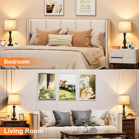 Seealle included E26 LED bulbs offer flicker-free, quiet illumination.