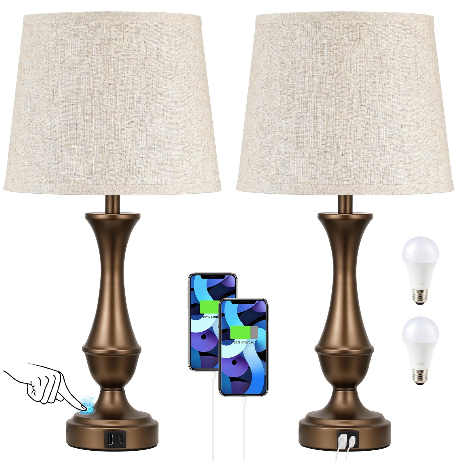 Seealle Upgraded Touch Lamp sturdy bedside lighting for reliable use