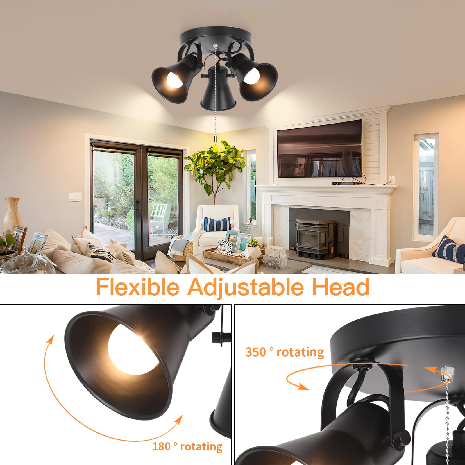 SEEBLEN adjustable-heads track light directs beams where needed for kitchen tasks.