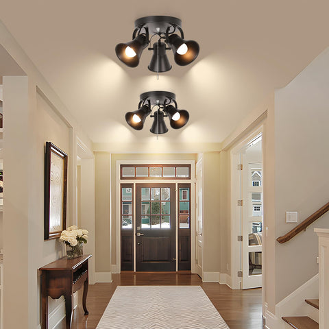 SEEBLEN industrial-black ceiling light adds modern style and versatile illumination.