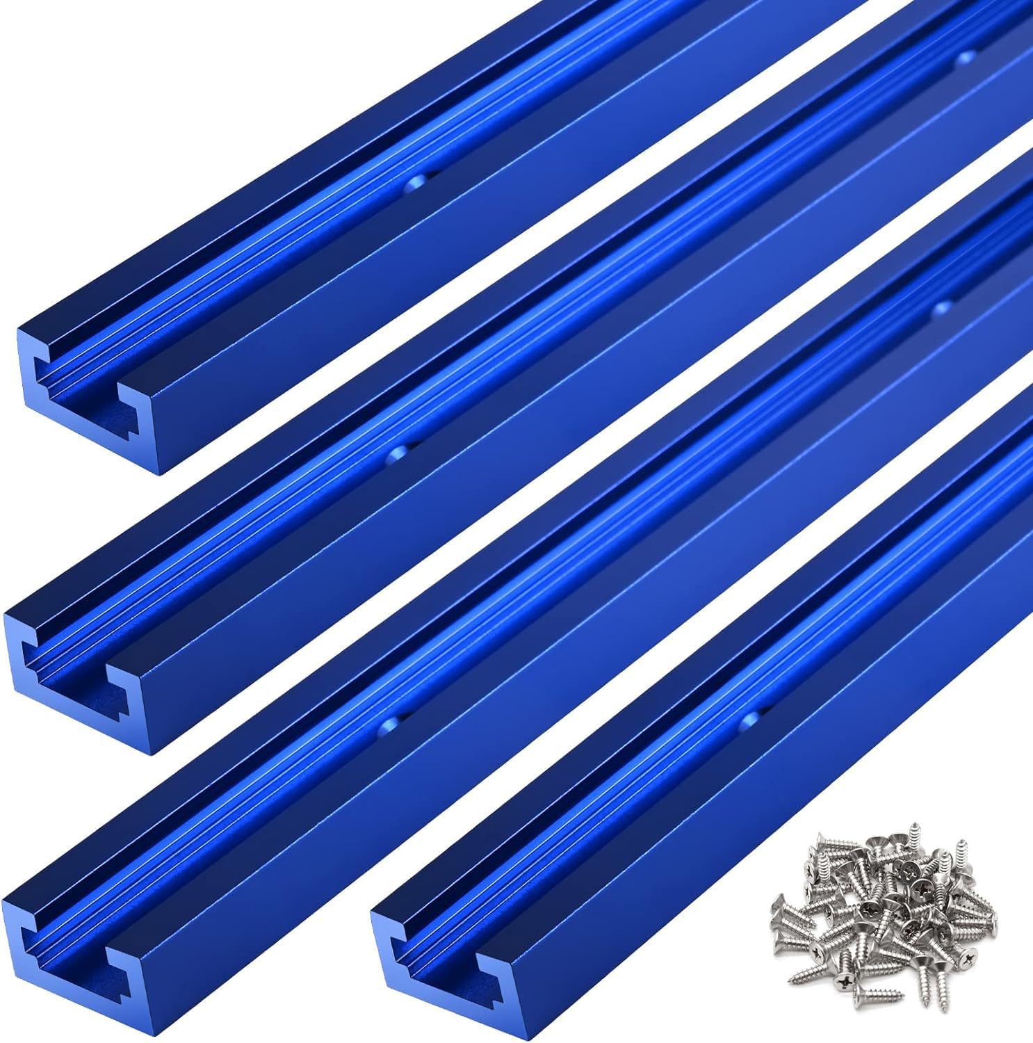 SeekLiny 48-inch blue double-cut T Track for precise guidework.