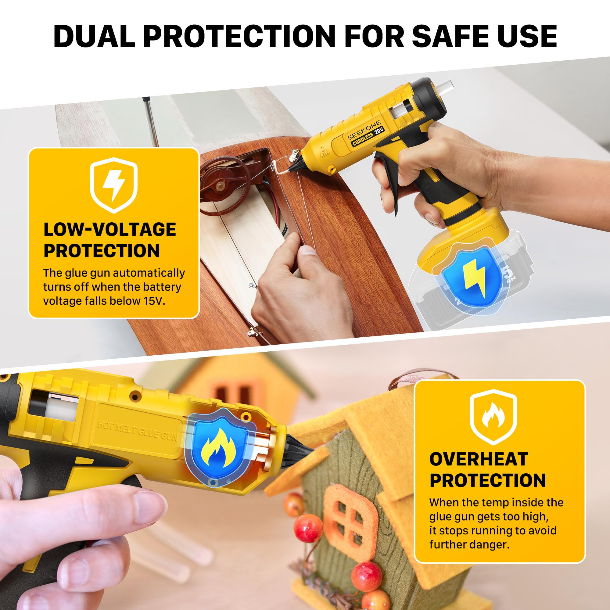 SEEKONE package includes 20 glue sticks for immediate use