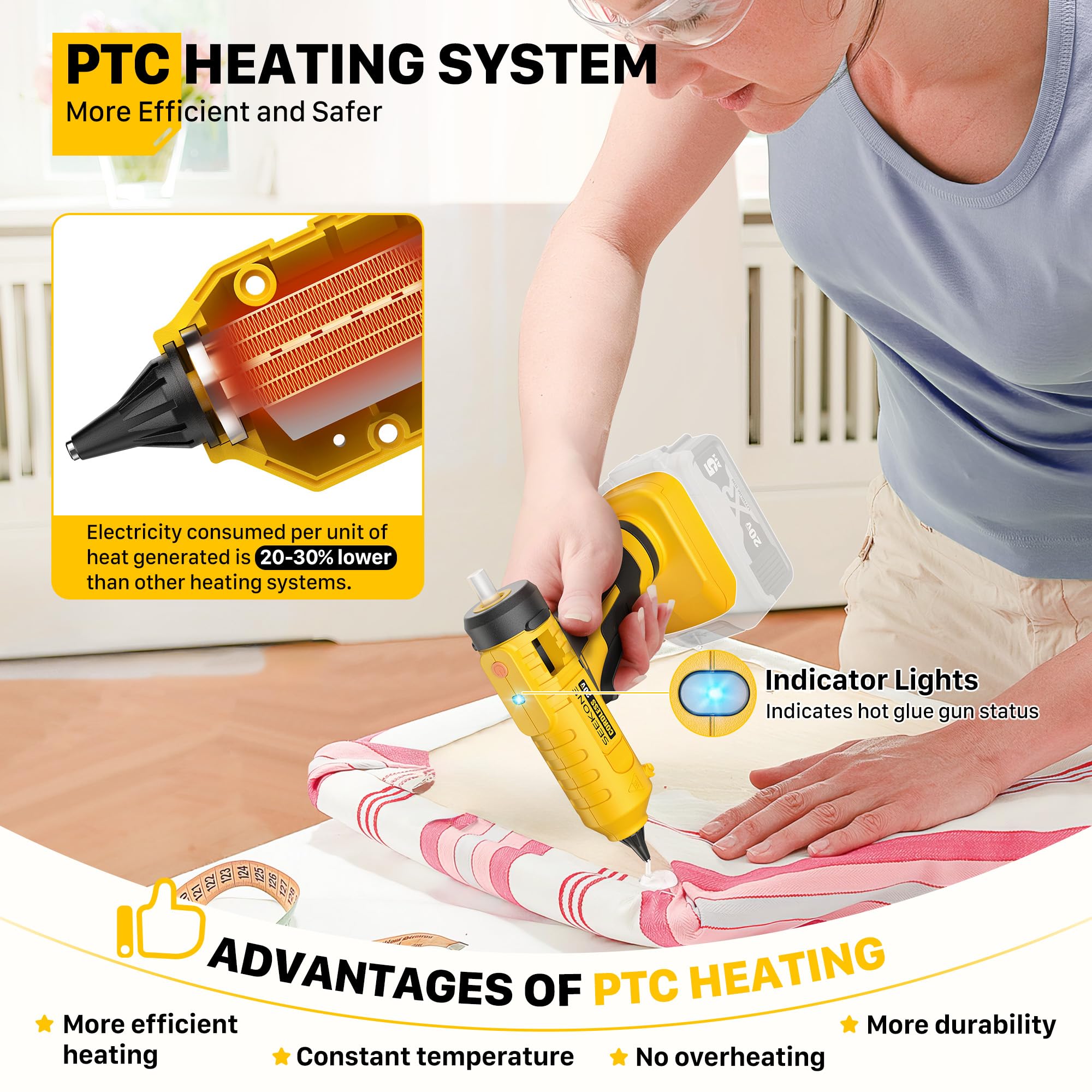 Seekone heats to 190°C quickly for fast bonding in projects
