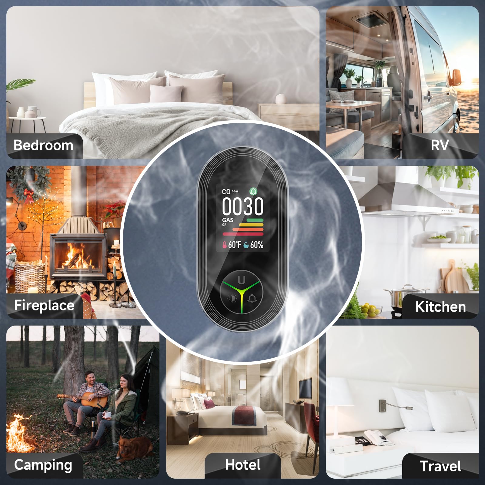Seektain 2-pack CO detectors offer convenient home safety.