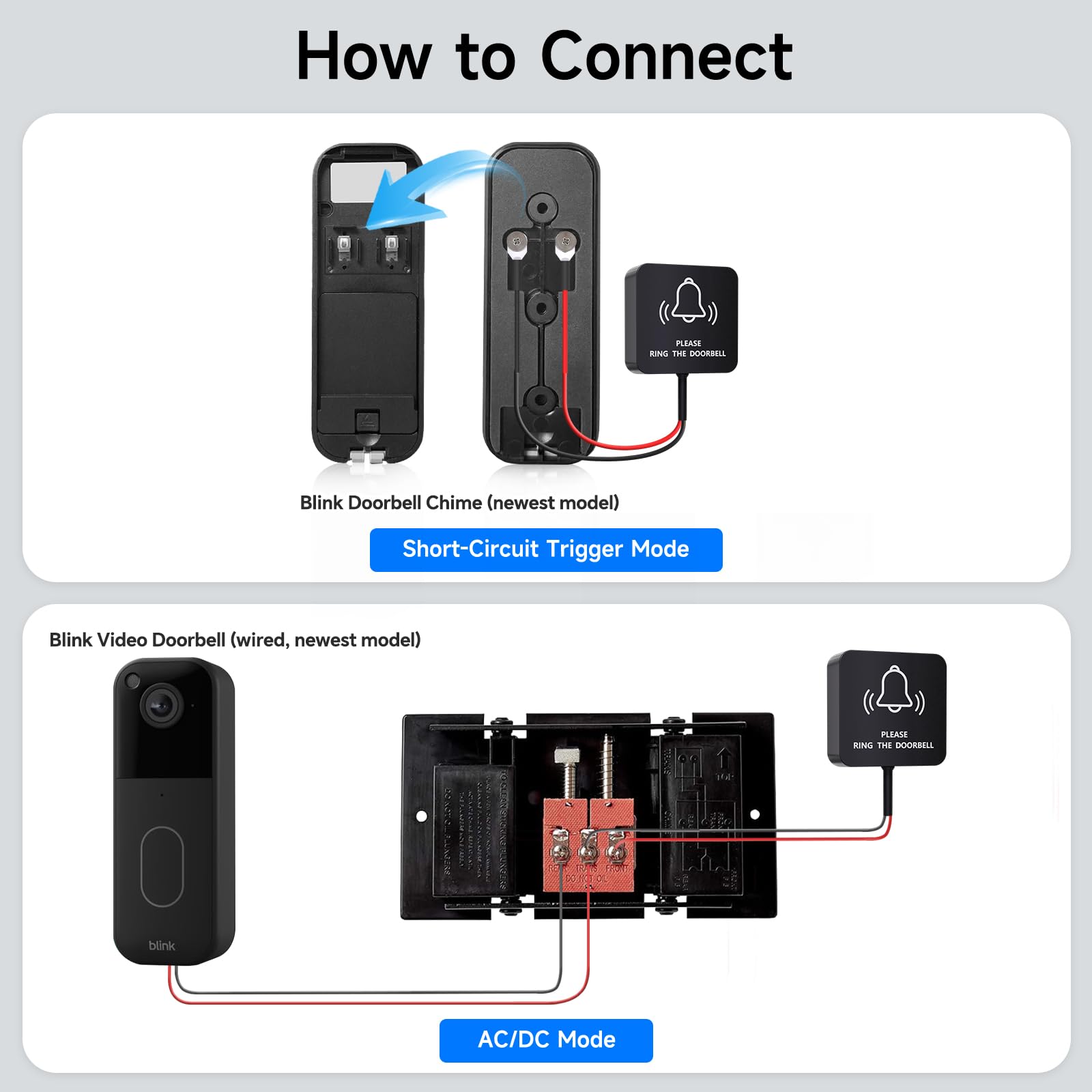 Seektain doorbell extender with 5 volume levels for adjustable sound