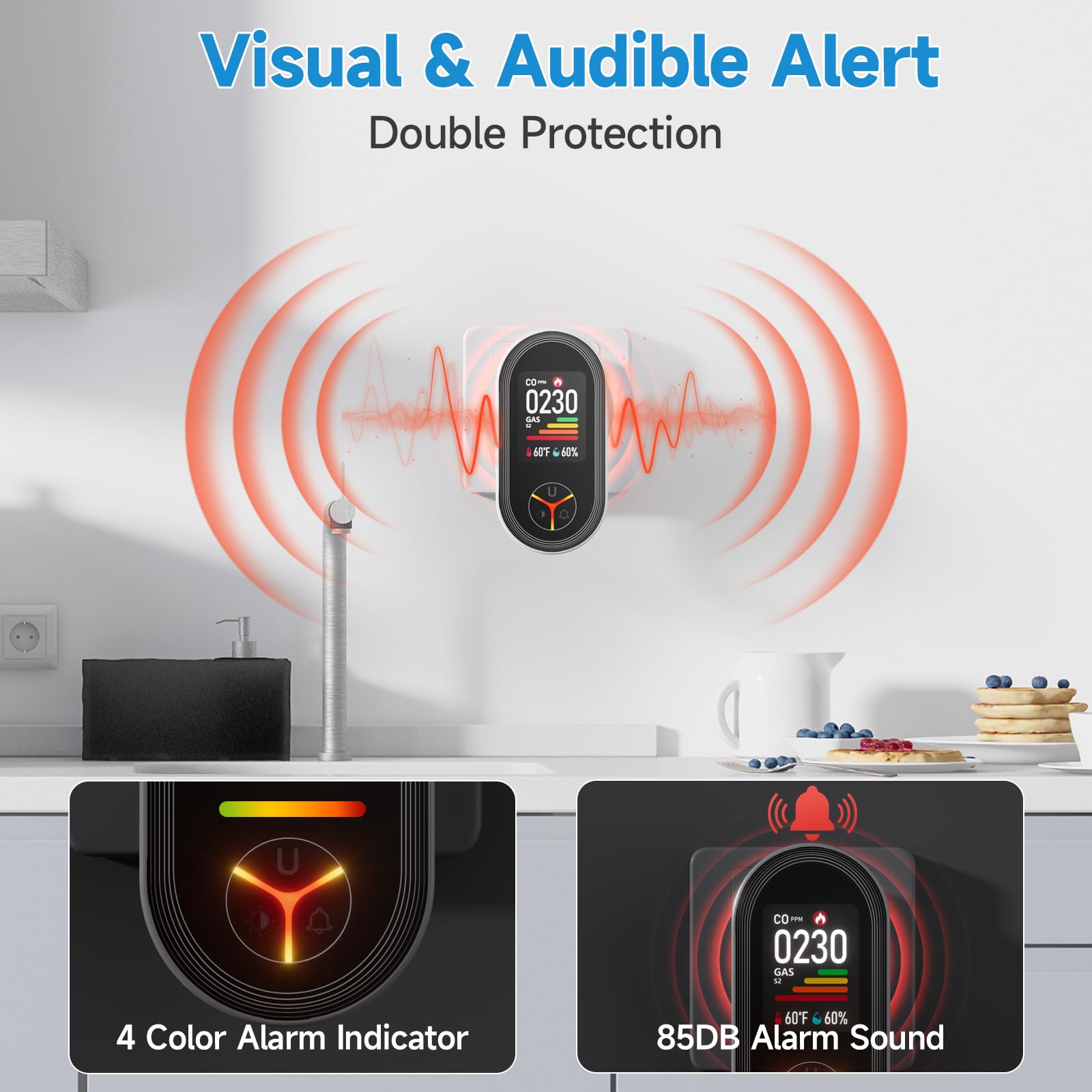 Seektain RV travel CO detector for on-the-road monitoring.