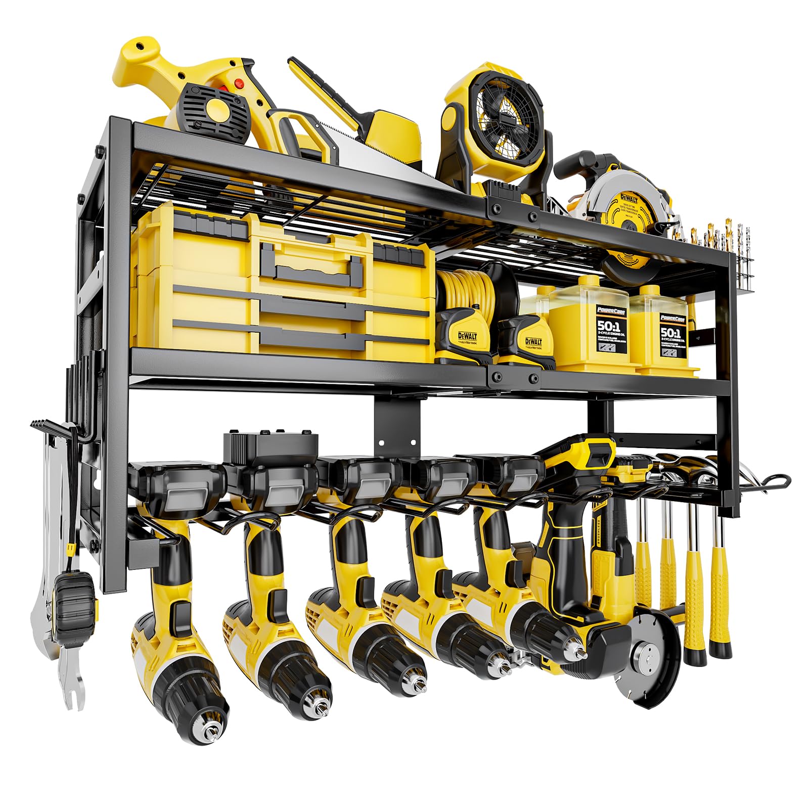 SEENWUUN power tool organizer wall mount with 320 lb capacity for heavy tools