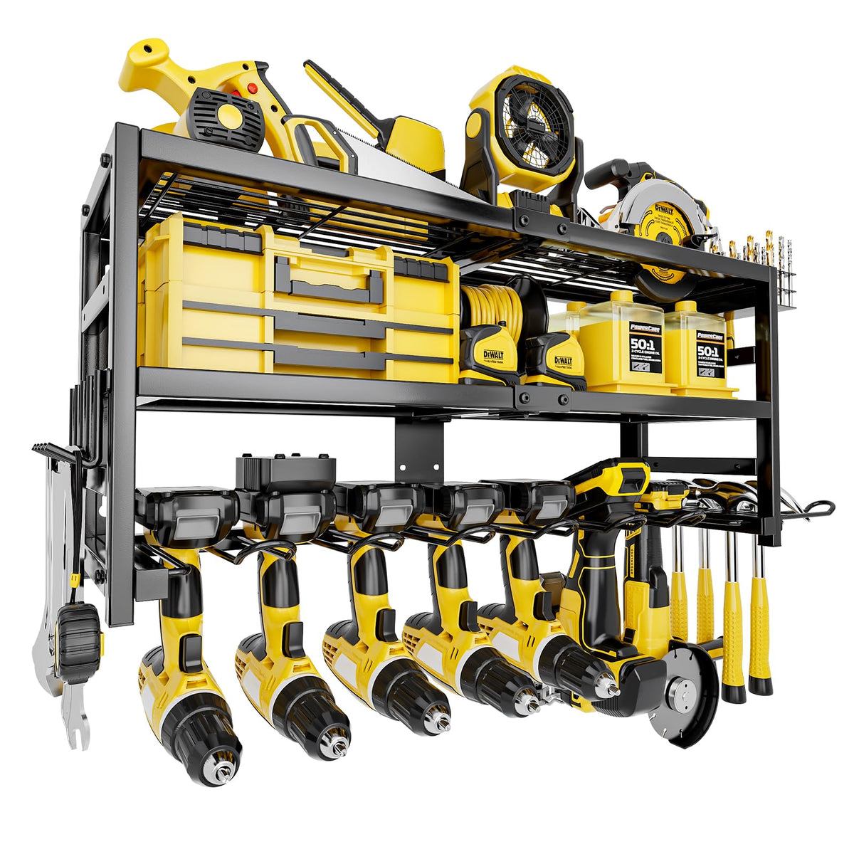 SEENWUUN power tool organizer wall mount with 320 lb capacity for heavy tools