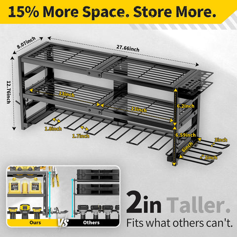 SEENWUUN three-layer storage rack keeps drills neatly organized