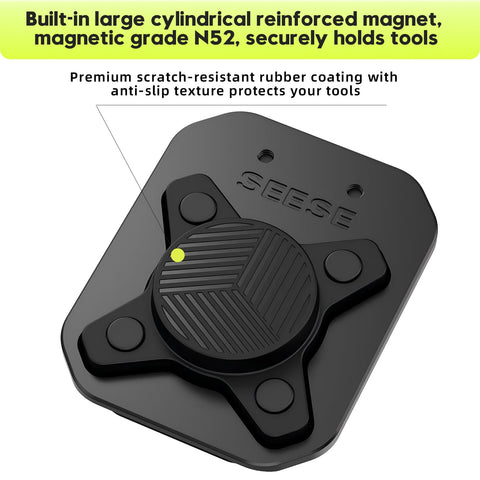 SEESE slip-resistant surface protects tools and your belt while moving around the workspace.