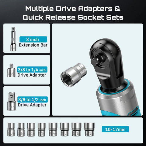 Seesii 10–17 mm socket set covers versatile fastening options.