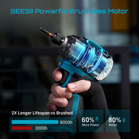Seesii 25-piece bit set supports wood and metal drilling.