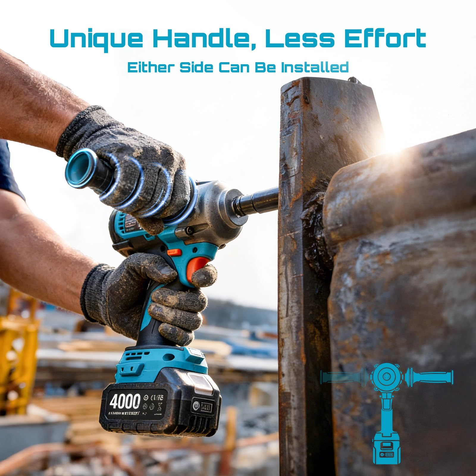 Three-speed power control for precise tightening and removal.