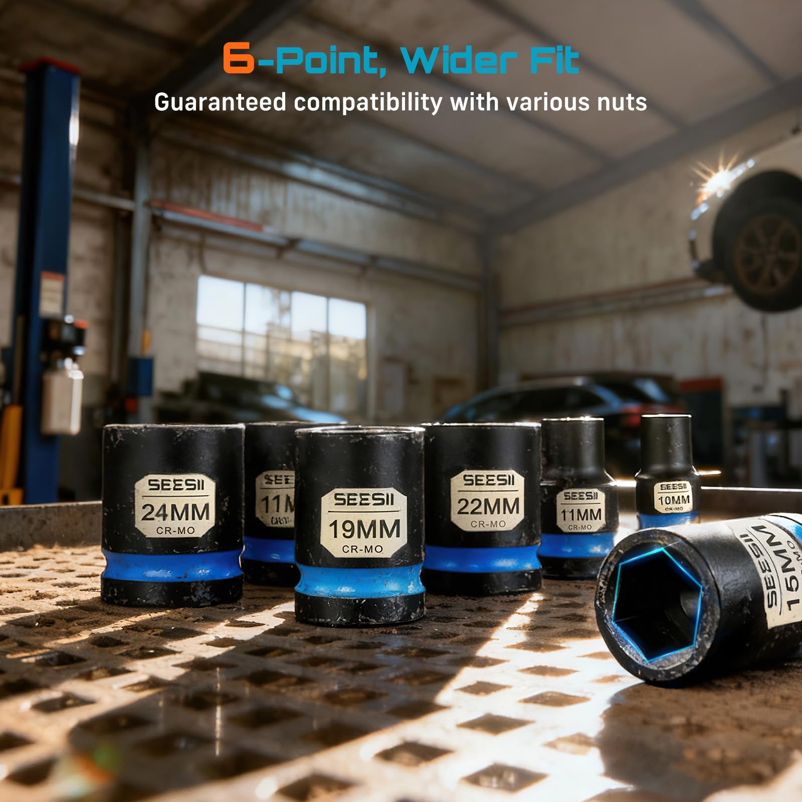 Seesii 6-point sockets provide a secure grip on fasteners
