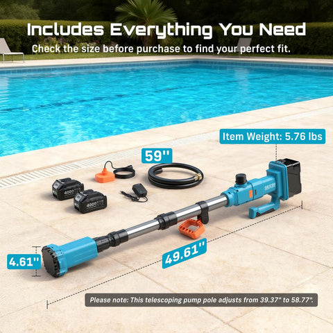 SEESII 740GPH throughput image highlights strong flow for rapid water transfer.