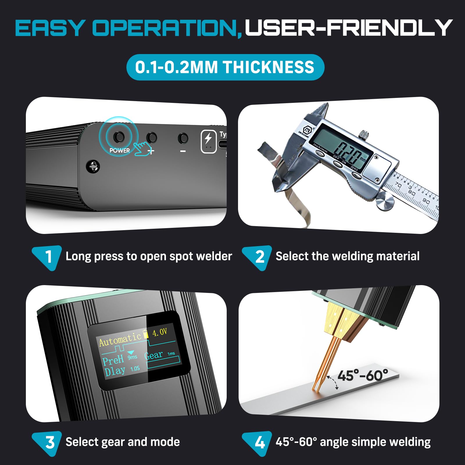 SEESII battery spot welder rechargeable battery enables cordless use