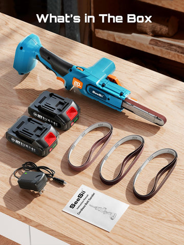 Seesii sander for wood shaping and deburring finishing.