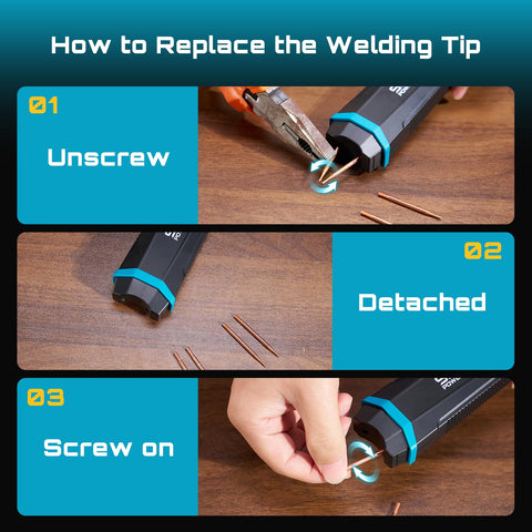 SEESII copper tips for durable spot welds on batteries